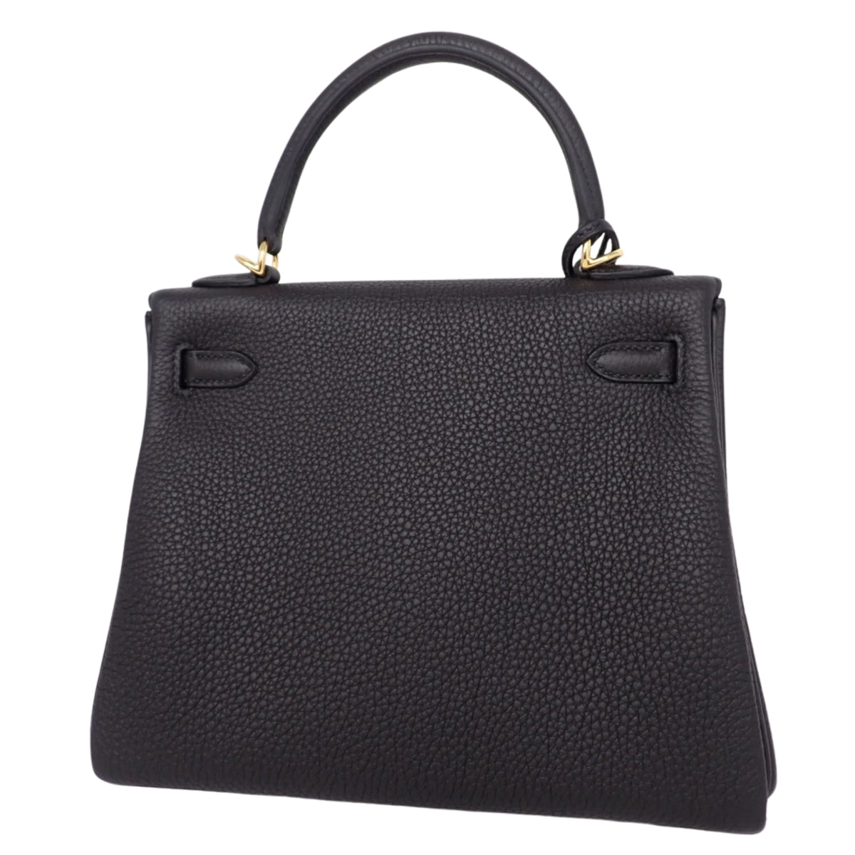 【Unused】Kelly 25 (Retourne) Togo Black Gold Hardware K stamp