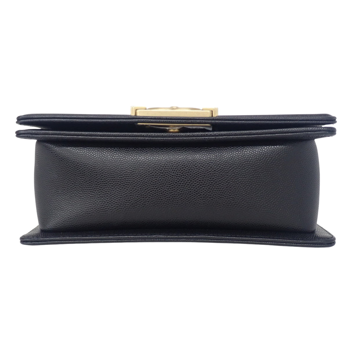 BOY CHANEL Coco Mark Small Chain Shoulder Bag Caviar Skin Black