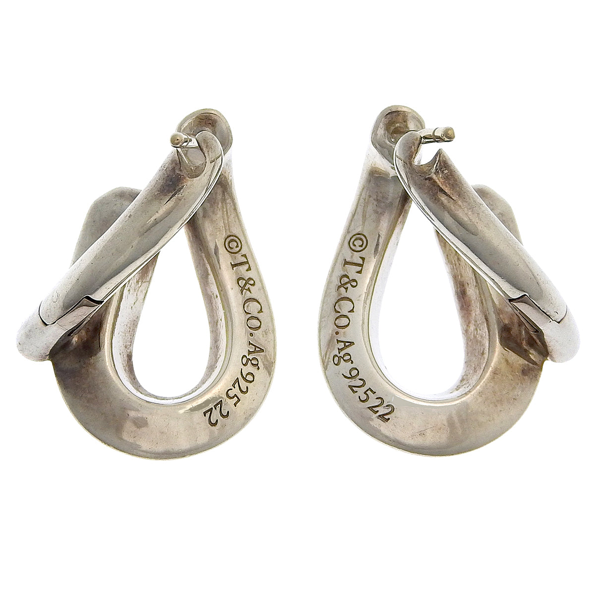 Forge Single Link Earrings Silver SV925