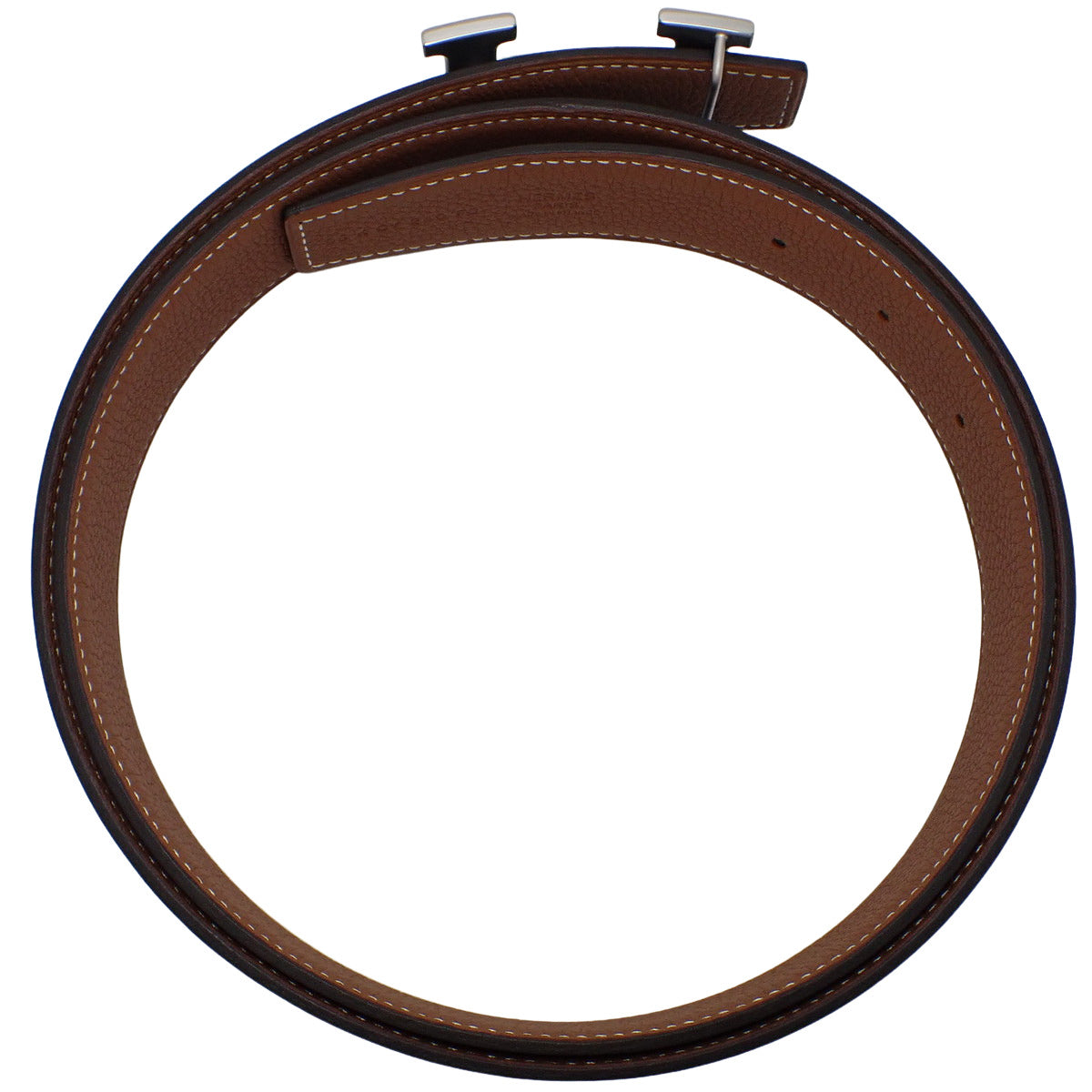 Constance H Belt Reversible 95 Togo Leather Palladium Hardware Gold K Stamp