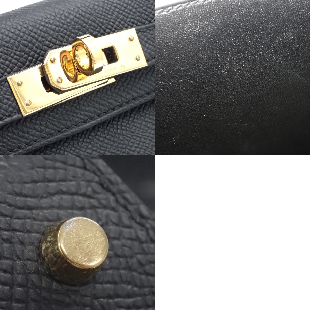 ミニケリー ヴォーエプソン ブラック ゴールド金具 U刻印