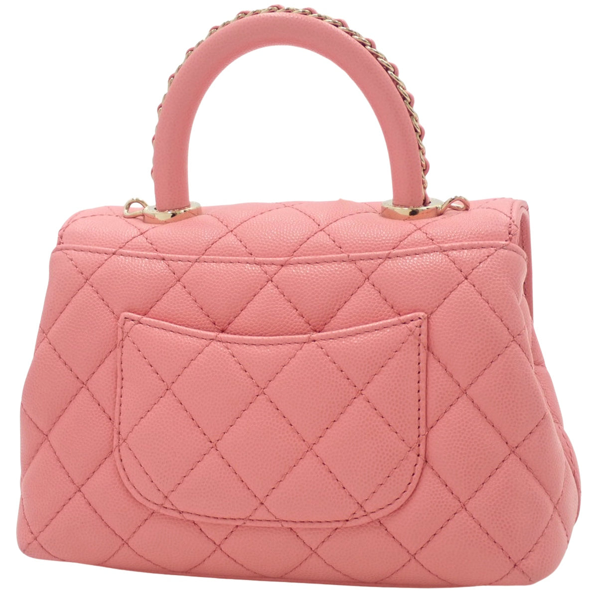 Matelassé Coco Handle 19 XXS Caviar Skin Pink