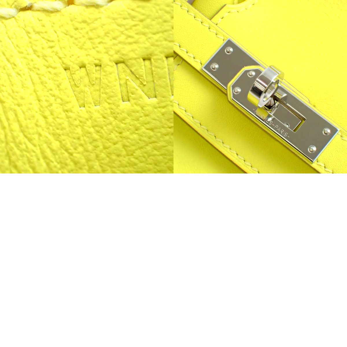 Birkin 25 Swift Lime Silver Hardware W stamp