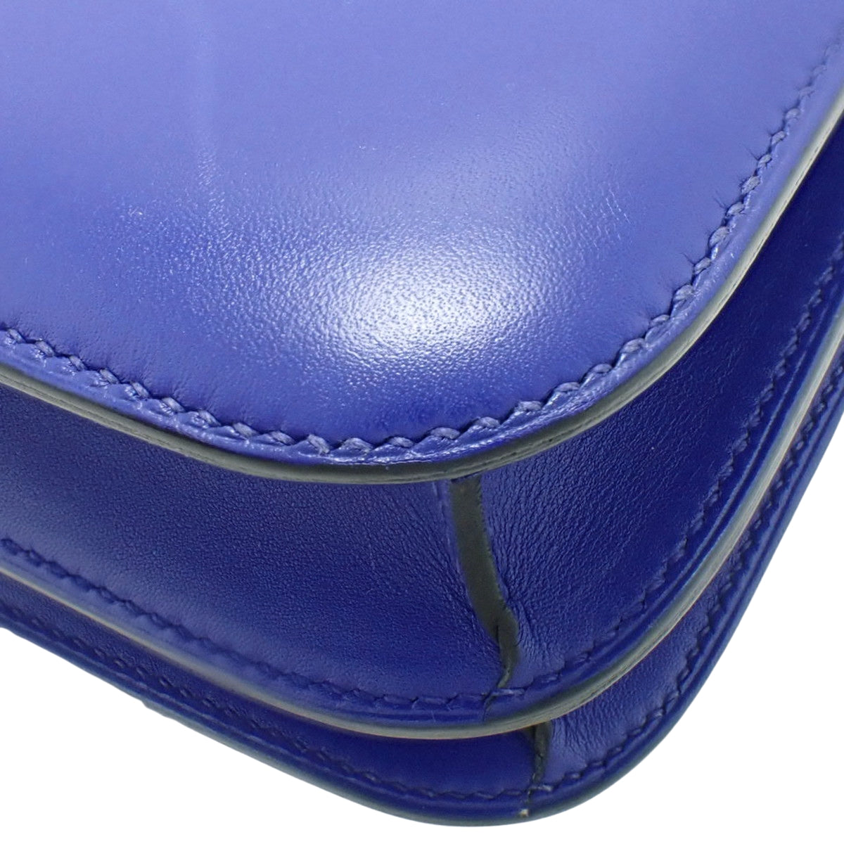 Constance 24 Box Calf Palladium Hardware Bleu Electrique A stamp