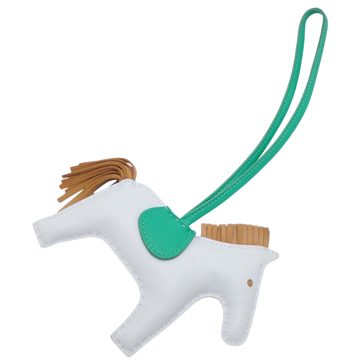 Rodeo charm MM Agneau Milo Bleu Brume Mint Sesame Z stamp
