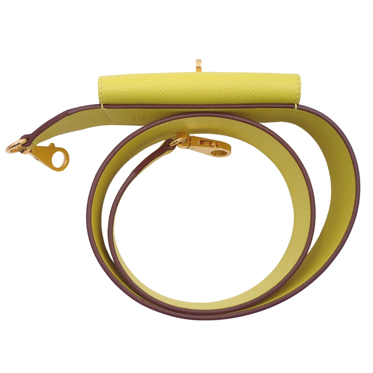 Kelly Pocket Bandouliere Epsom Swift Lime Gold Hardware Y刻印