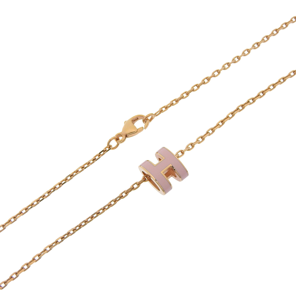 Mini Pop H necklace in metal with gold plating