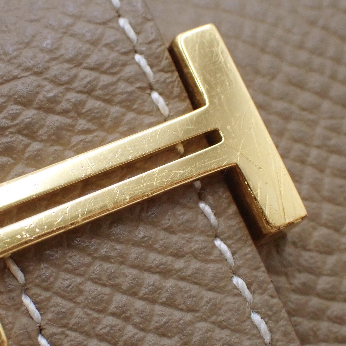 Bearn Mini Veau Epsom Etoupe/Etoupe Gold Hardware Y Stamp