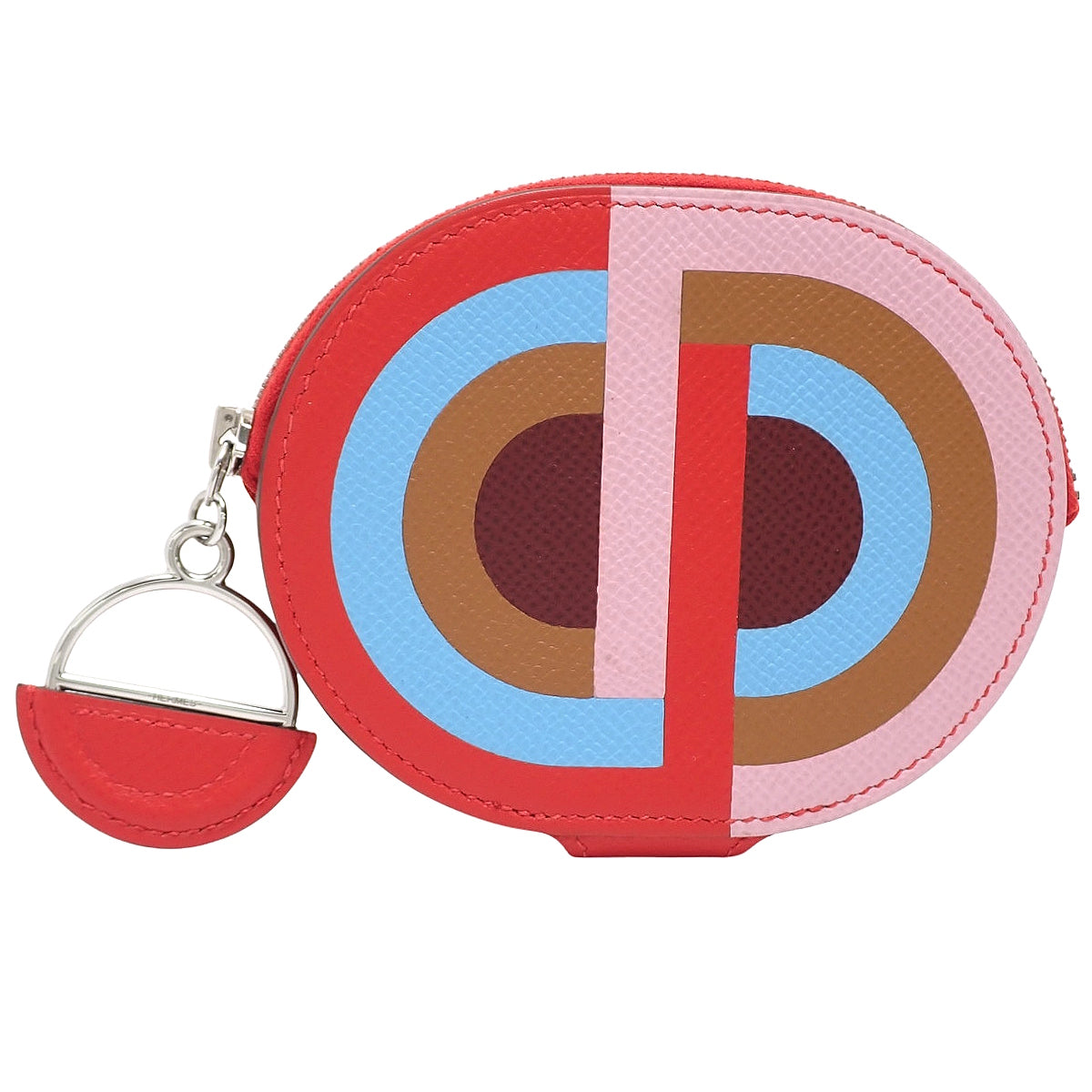 In-the-Loop Coin Purse, Vaux-Epson, Rouge Coeur, Silver Hardware, D-Stamp
