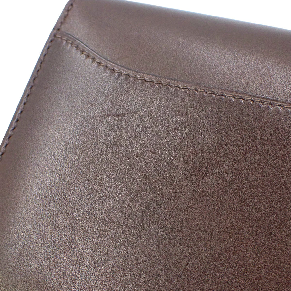 Constance Compact Tadelakt Palladium Hardware Brown Silver Hardware C stamp