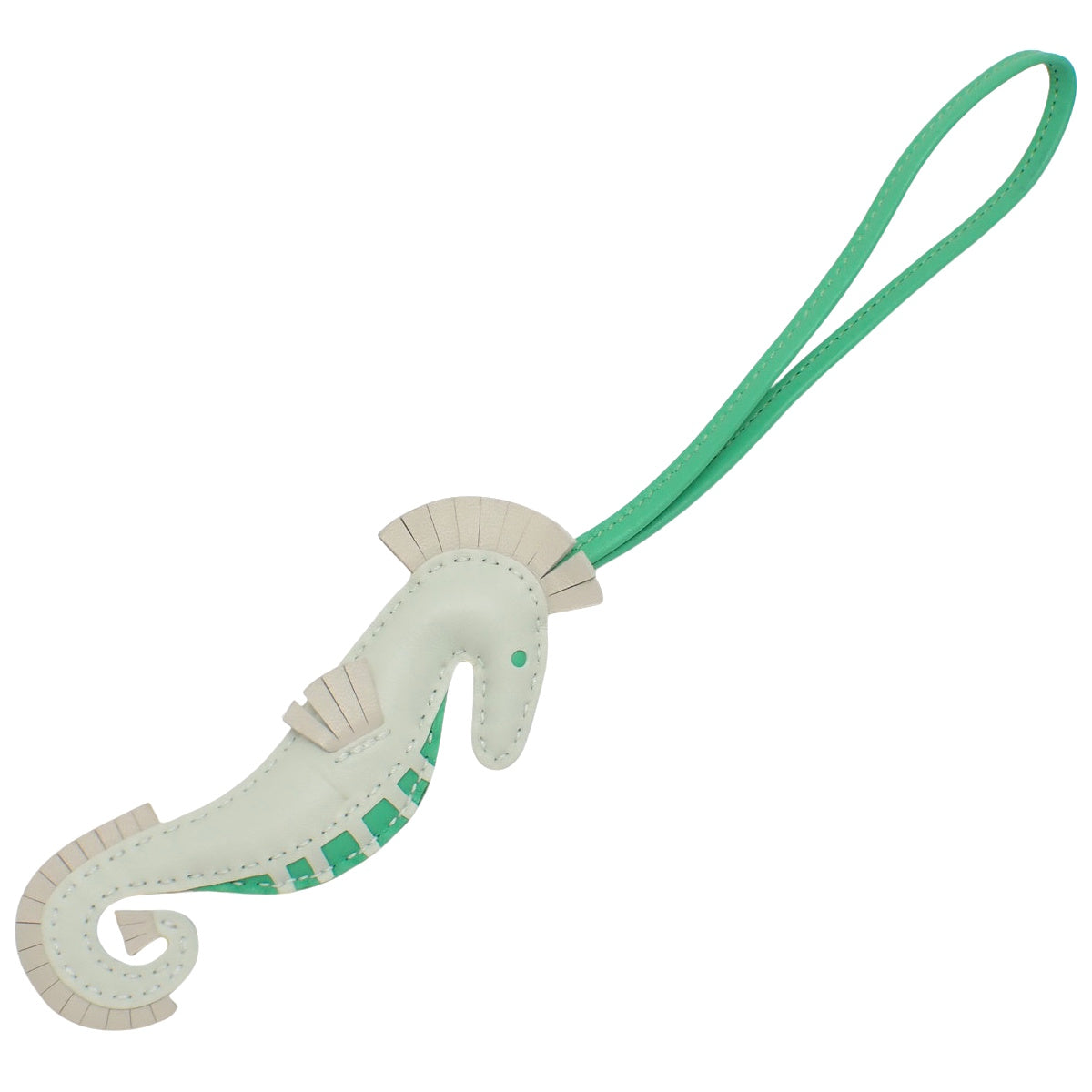Hermes Seahorse Charm Anemone Milo Vert Fizz/Vert Comics B Stamp