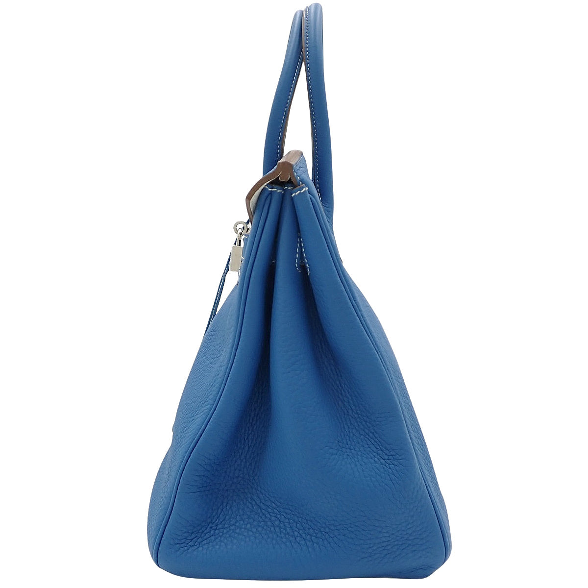 Birkin 35 Eclat Clemence Leather Palladium Hardware Mykonos □O stamp