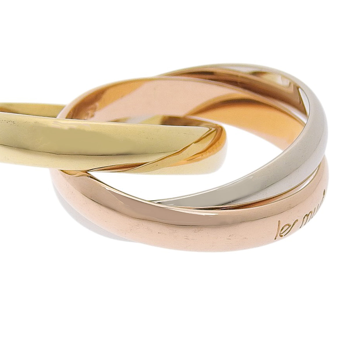 les must de Cartier トリニティリング K18YG K18WG K18PG 52 7.5g