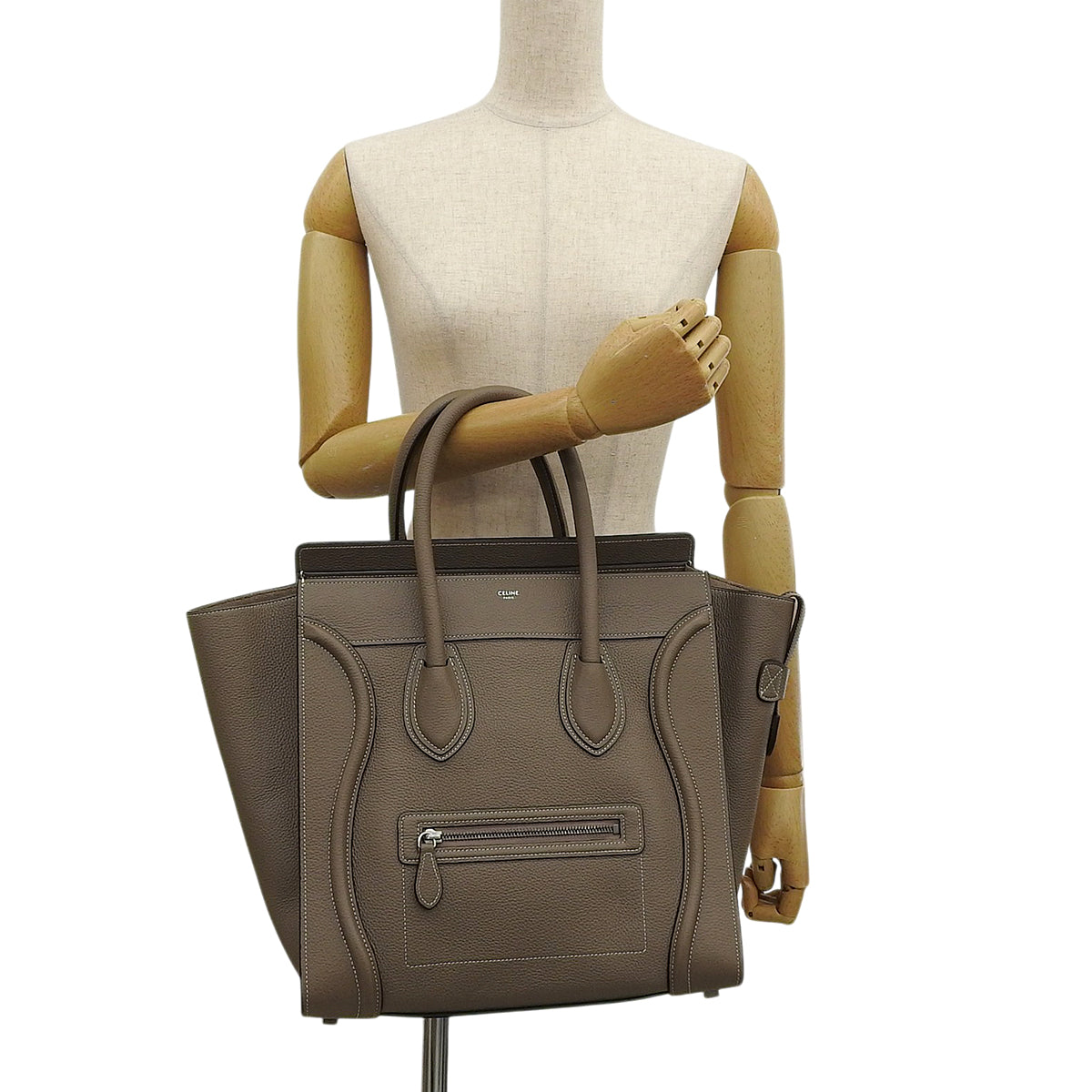 Luggage Mini Shopper Drummed Calfskin Souris