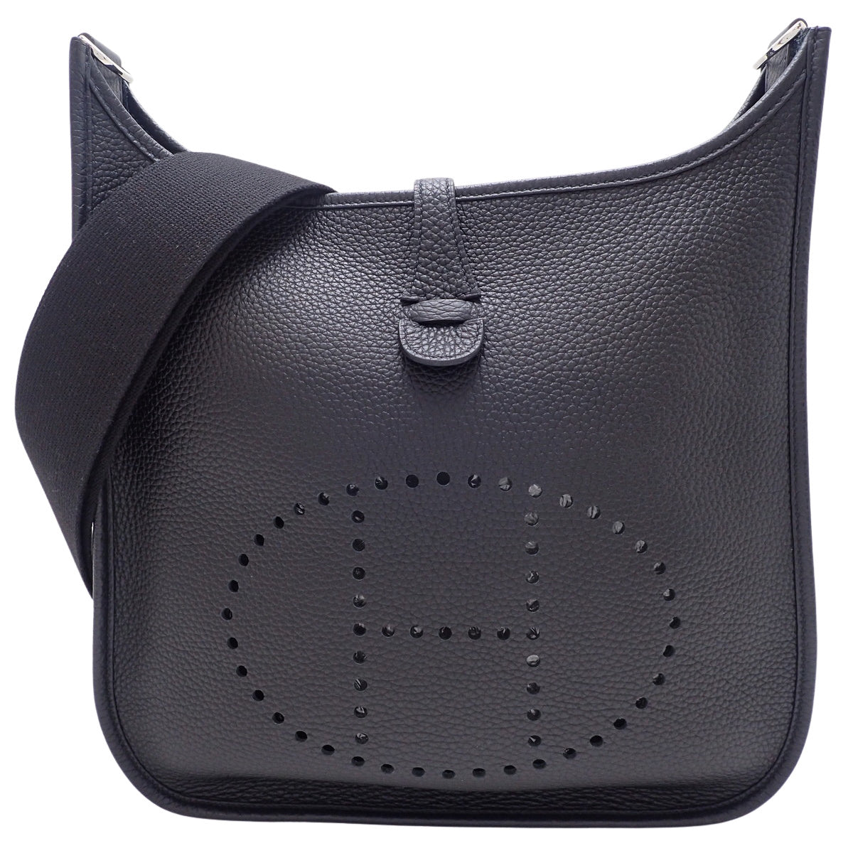 Evelyne 3PM Taurillon Clemence Black Silver hardware W stamp