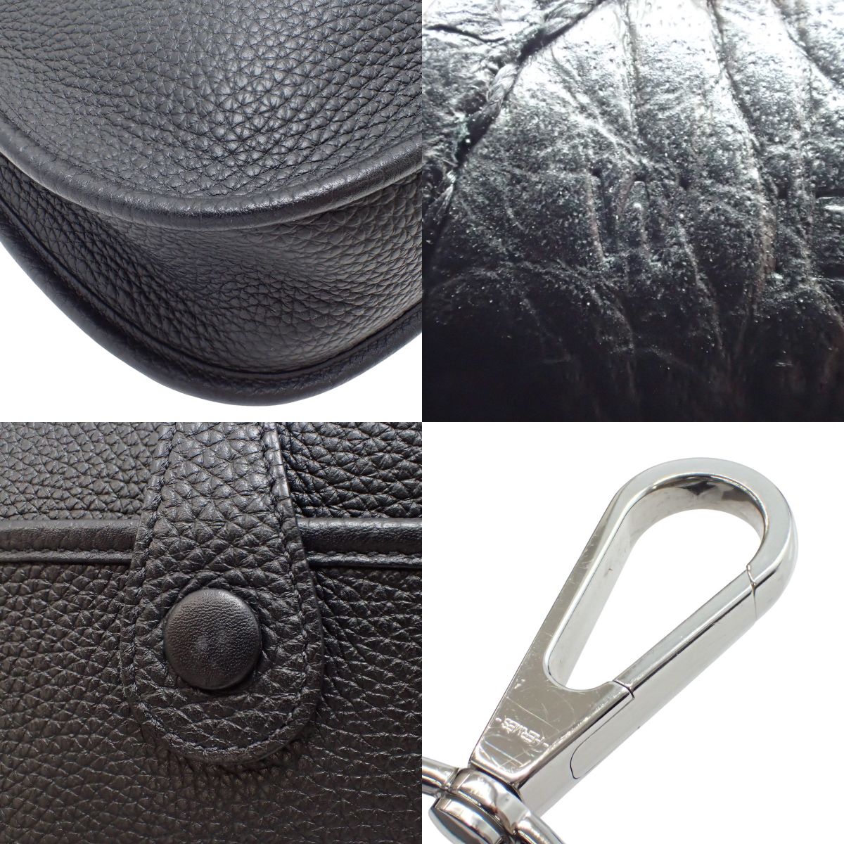 Evelyne 3PM Taurillon Clemence Black Silver hardware W stamp