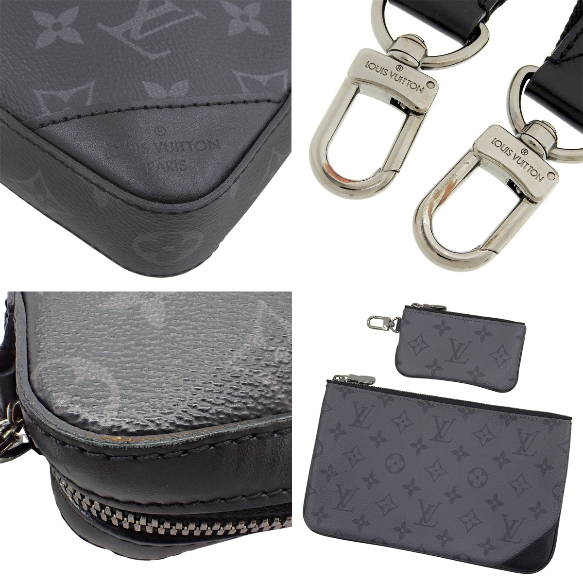 Monogram Eclipse/Monogram Eclipse Reverse Trio Messenger Monogram Eclipse Monogram Eclipse Reverse Black Gray M69443