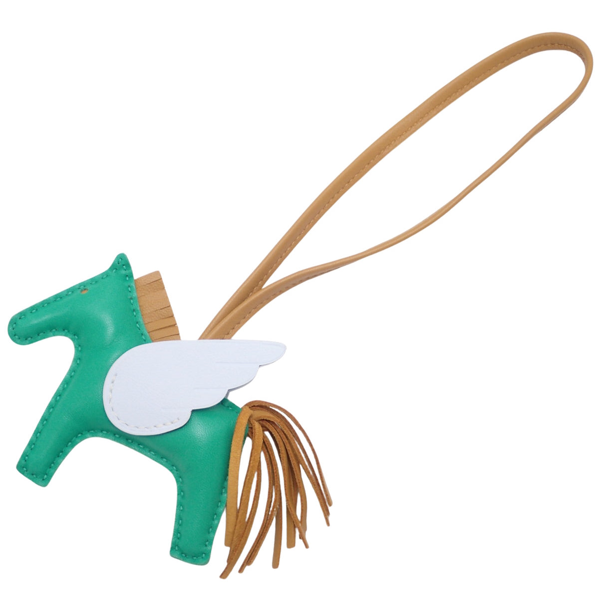 Rodeo Charm Pegasus PM Agneau Milo Swift Menthe Bleu Brume Sesame U stamp