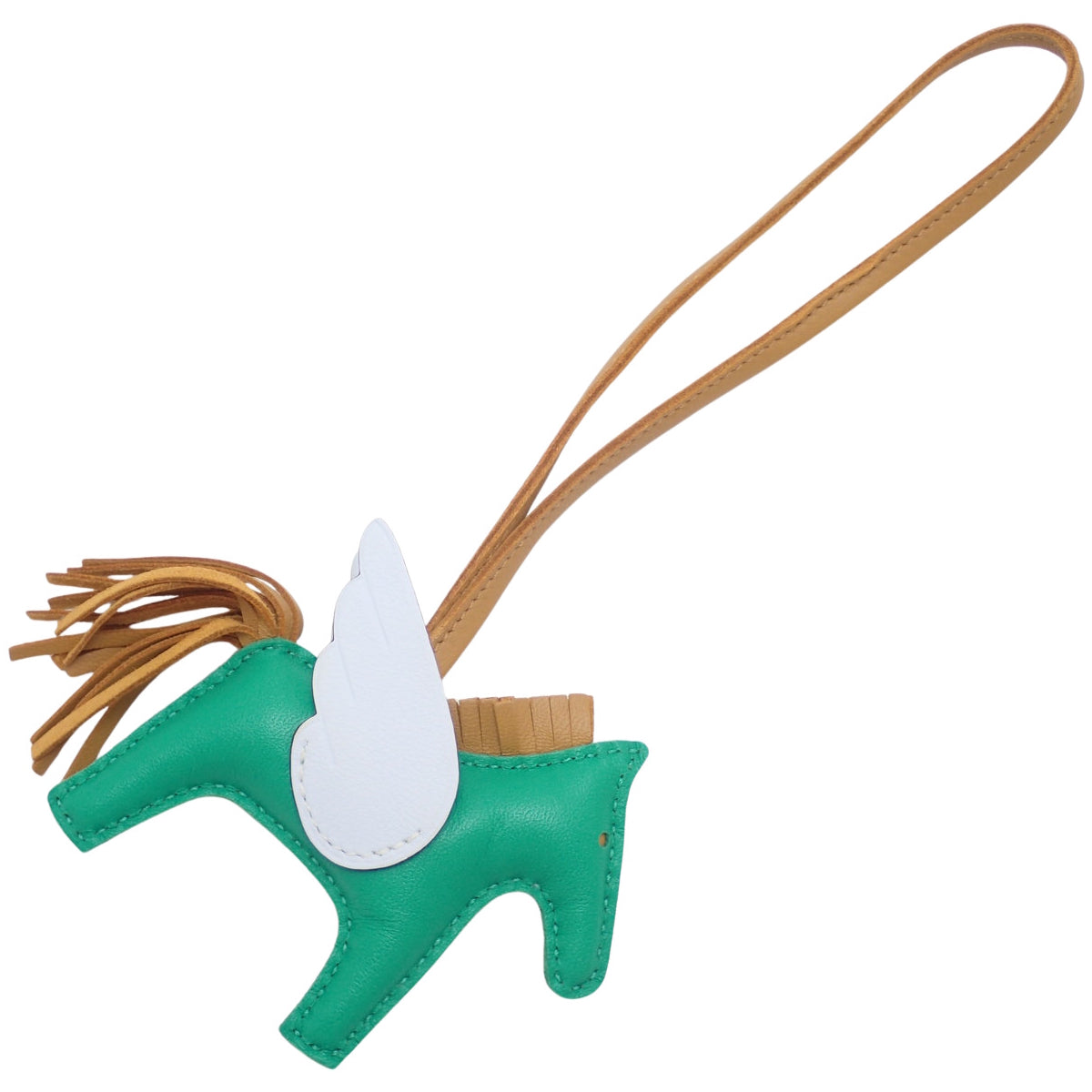 Rodeo Charm Pegasus PM Agneau Milo Swift Menthe Bleu Brume Sesame U stamp