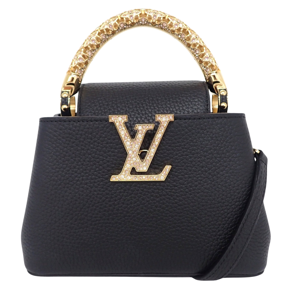 Capucines Mini Taurillon Leather Noir M14177