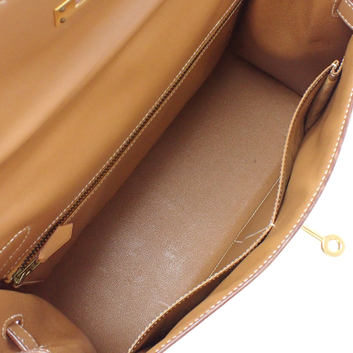 Kelly 32(外缝)Veau Chamonix Natural 金色金属件 〇V刻印