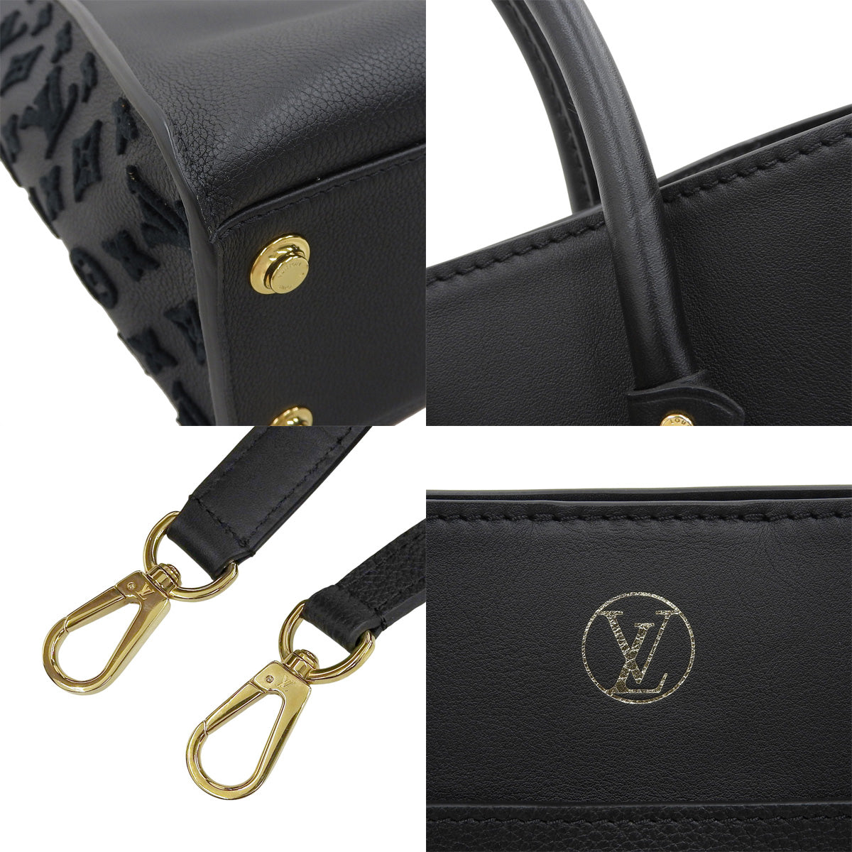 Monogram Tuffetage OnTheGo MM Leather Black M53826