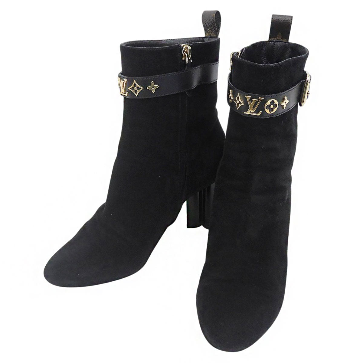 Silhouette Line Ankle Boots 38 Suede Black