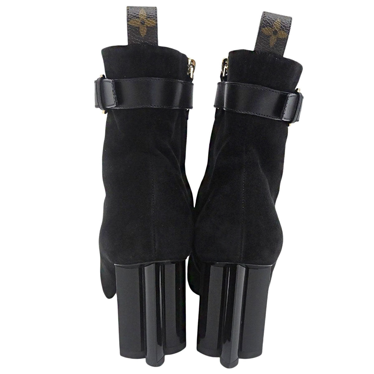 Silhouette Line Ankle Boots 38 Suede Black