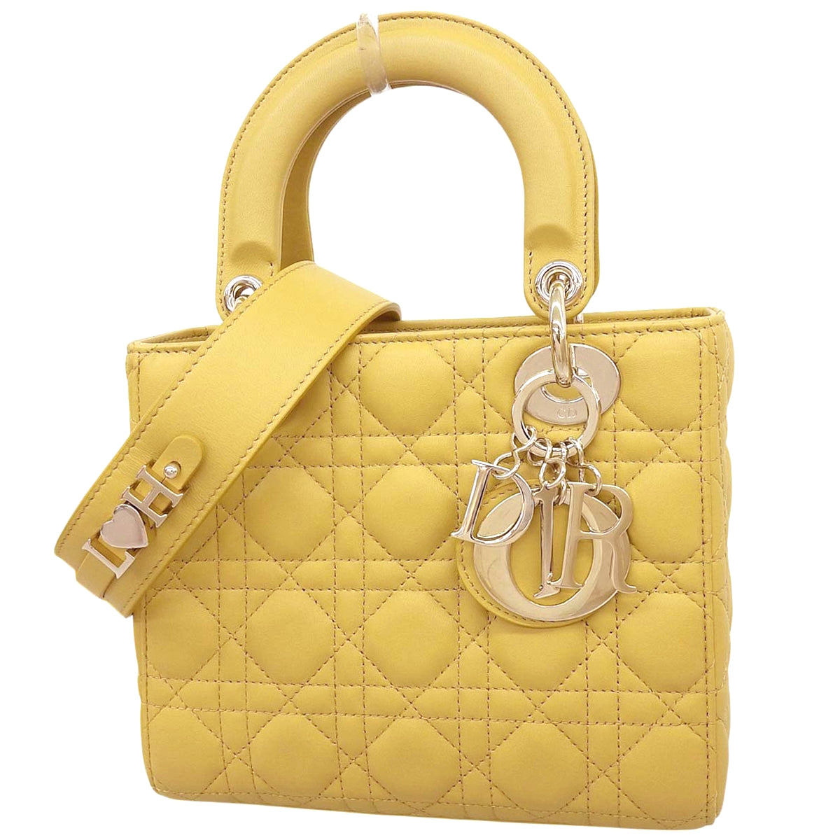 藤格纹 Lady Dior My ABCDior 手袋 小号 鹅黄色 M0538ONGE