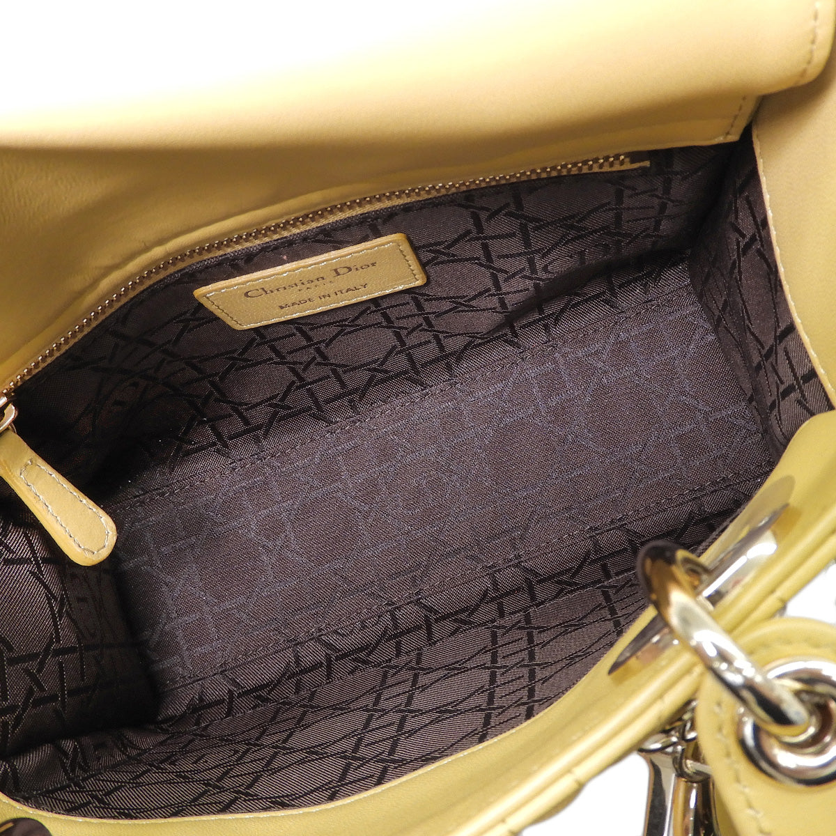 カナージュ Lady Dior My ABCDior バッグ スモール レザー イエロー M0538ONGE