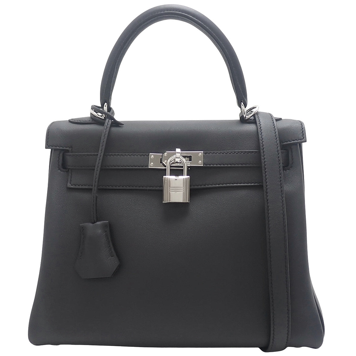 ケリー25(内縫い) ヴォースイフト パラジウム金具 ブルーインディゴ シルバー金具 X刻印