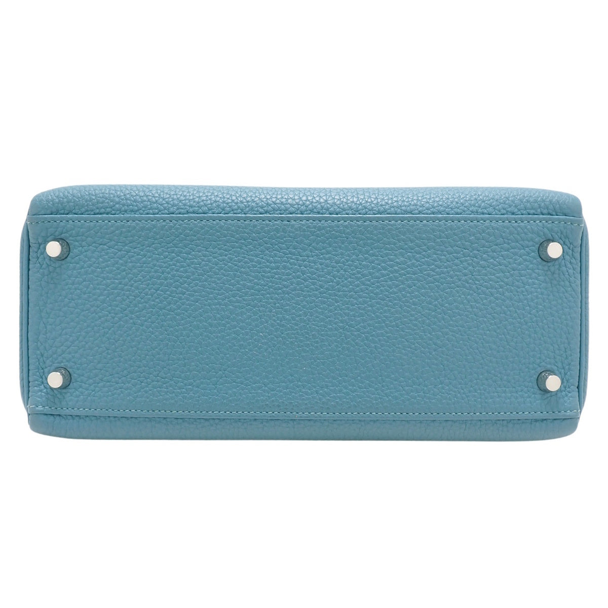 Kelly 28 (Sellier) Togo Palladium Hardware Bleu Izmir Silver Hardware □R stamp