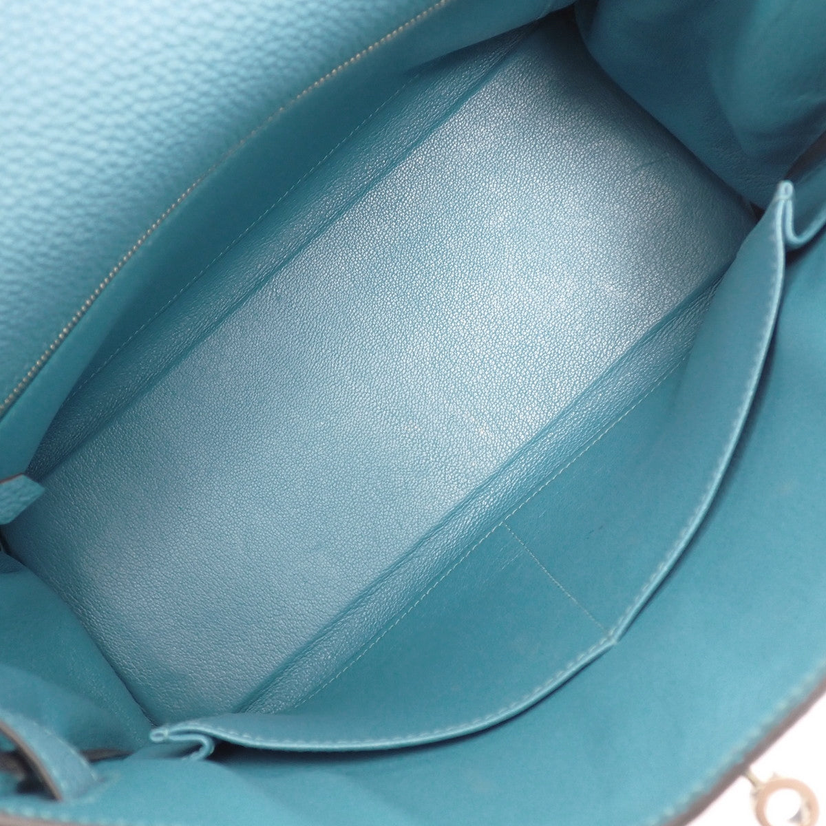 Kelly 28 (Sellier) Togo Palladium Hardware Bleu Izmir Silver Hardware □R stamp