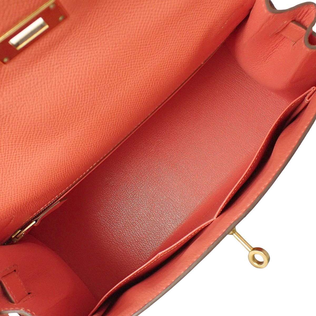 Kelly 28 (Sellier) Veau Epsom Rose Jaipur Gold Hardware T stamp