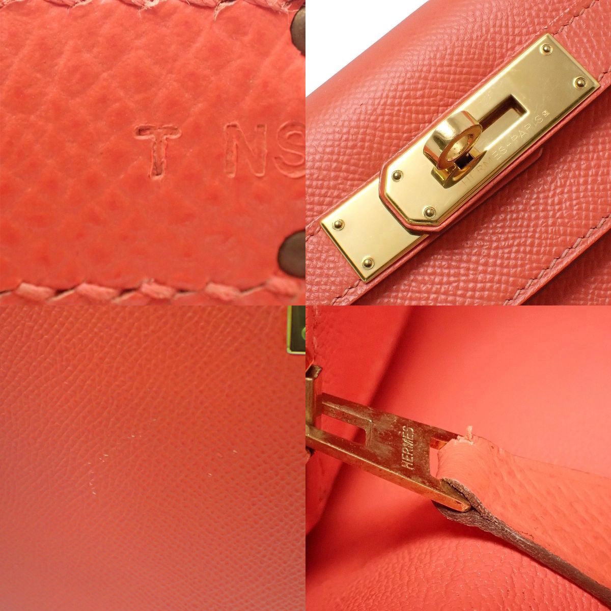 Kelly 28 (Sellier) Veau Epsom Rose Jaipur Gold Hardware T stamp