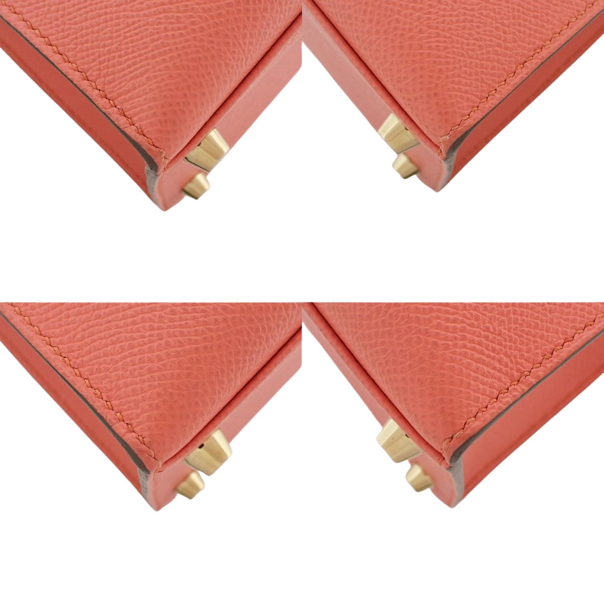 Kelly 28 (Sellier) Epsom leather Flamingo Gold hardware T stamp
