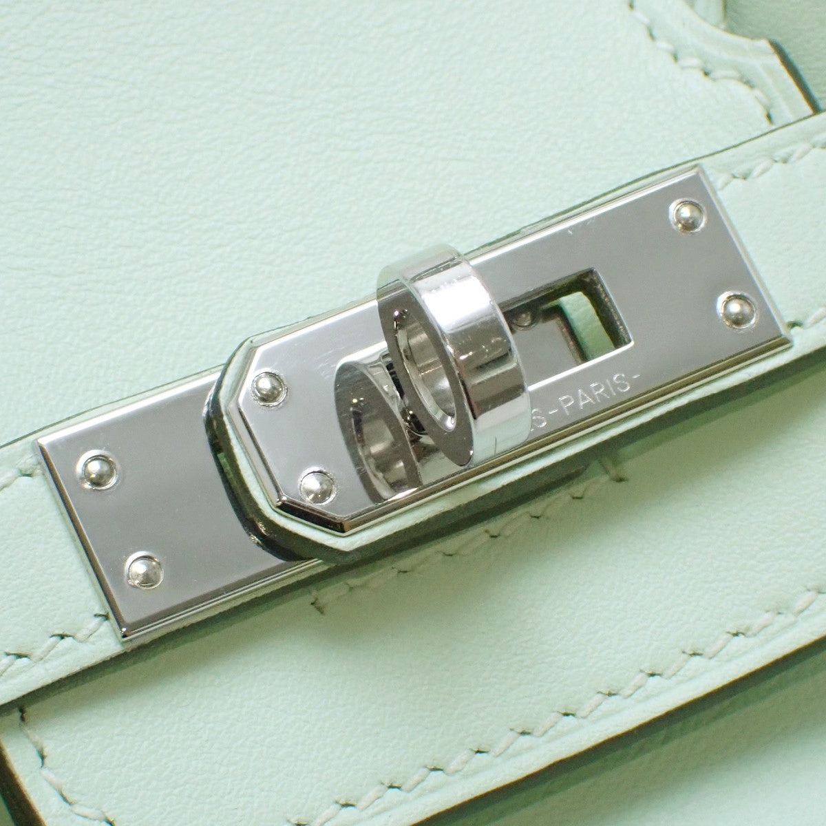 Hermes Birkin 25 Veau Swift Palladium Hardware Vert Fizz Silver Hardware W stamp