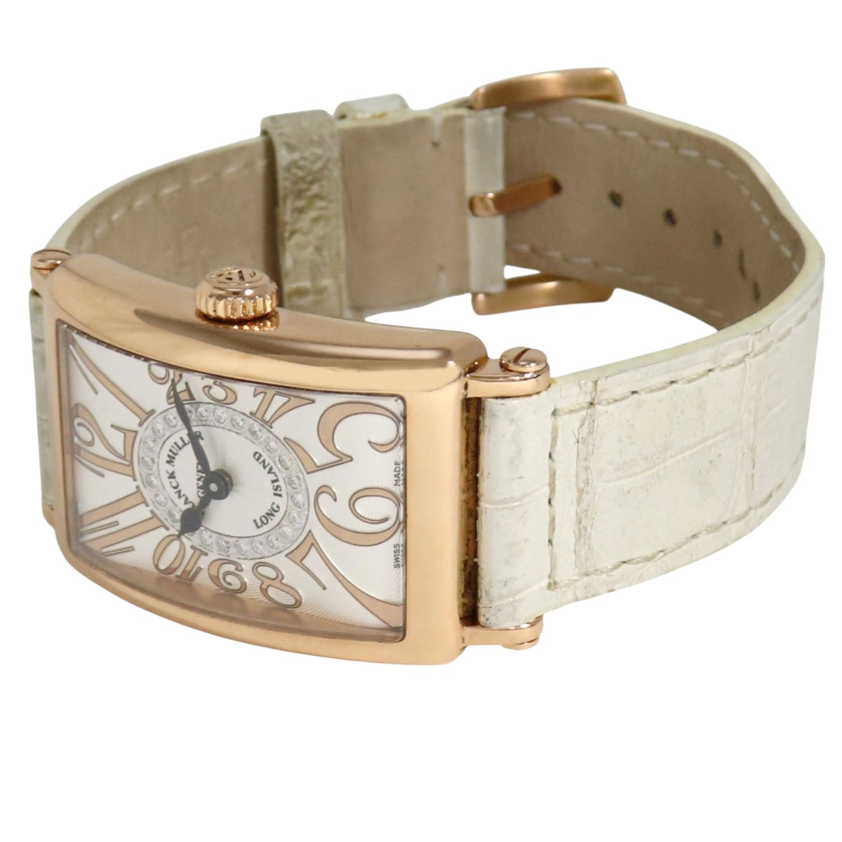 Long Island Relief 902QZCD1R PG/Leather Diamond Quartz Ladies'