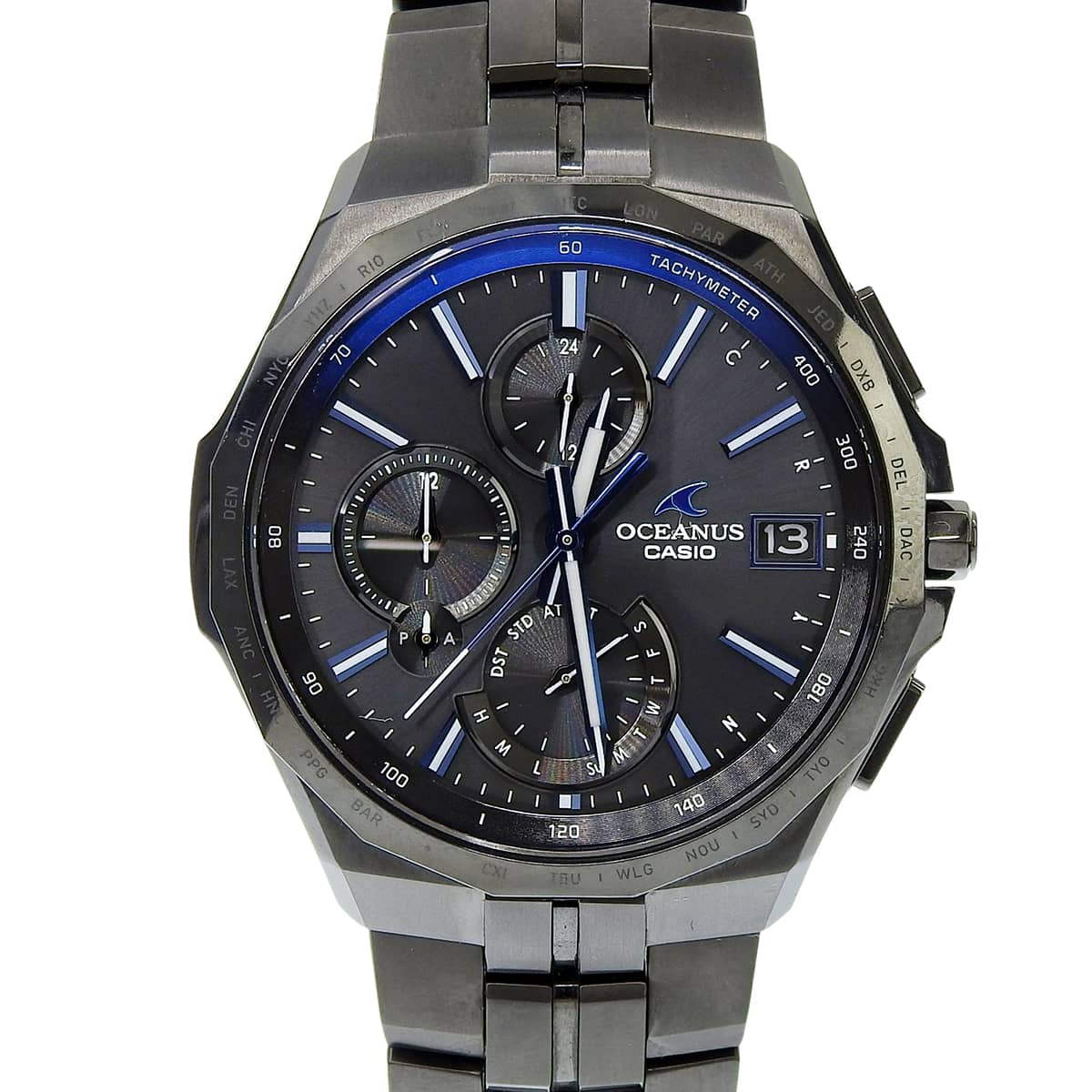 OCEANUS Manta OCW-S5000B-1AJF TI Black Solar Radio Men's Watch