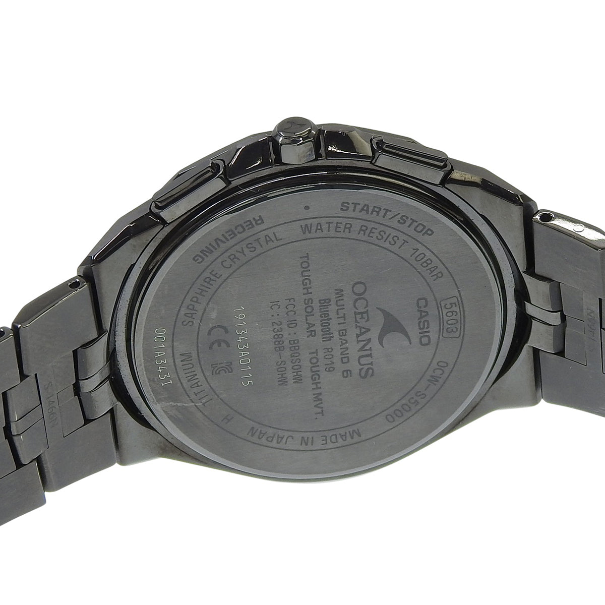 OCEANUS Manta OCW-S5000B-1AJF TI Black Solar Radio Men's Watch