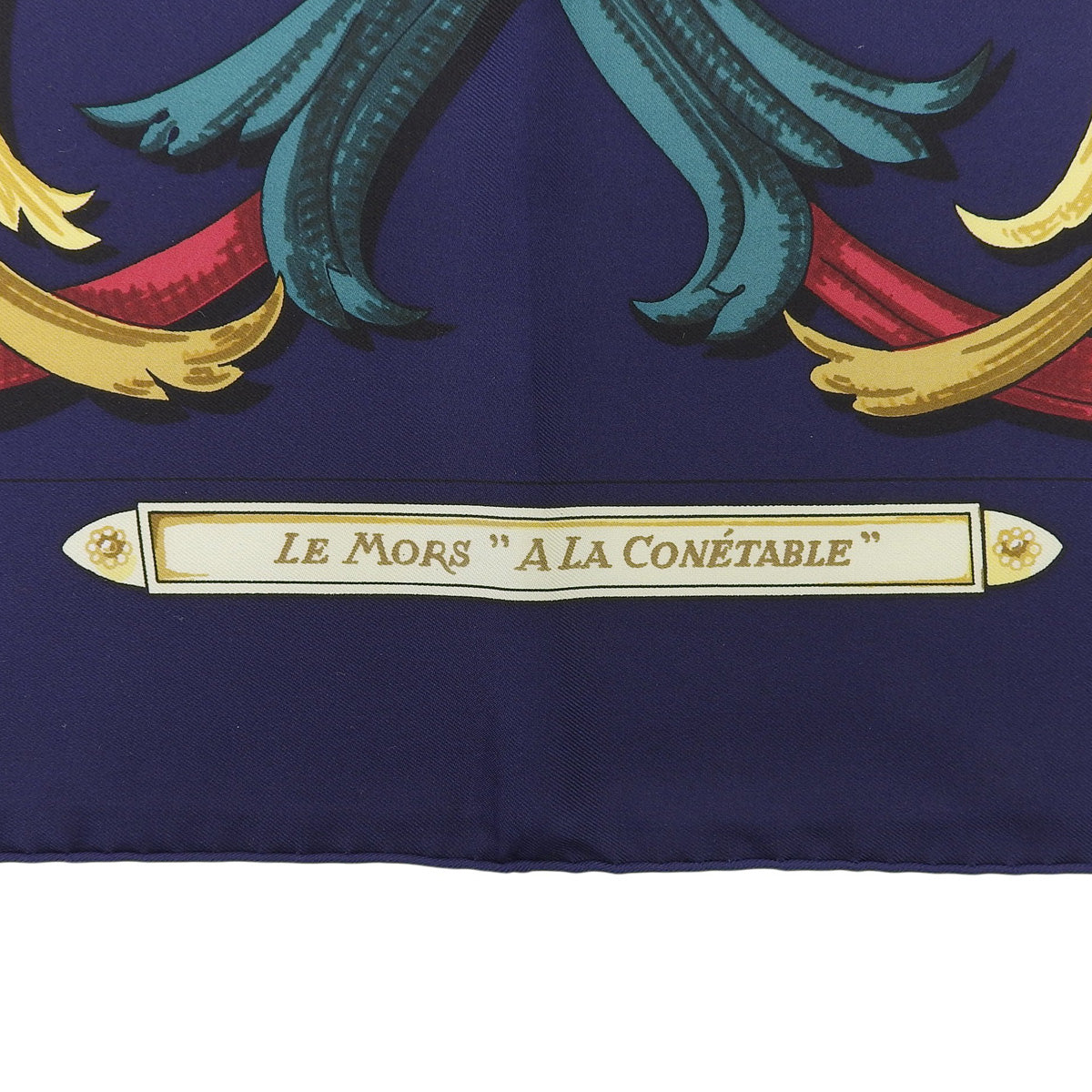 LE MORS A LA CONETABLE 轡の気品 ネイビー マルチカラー シルク