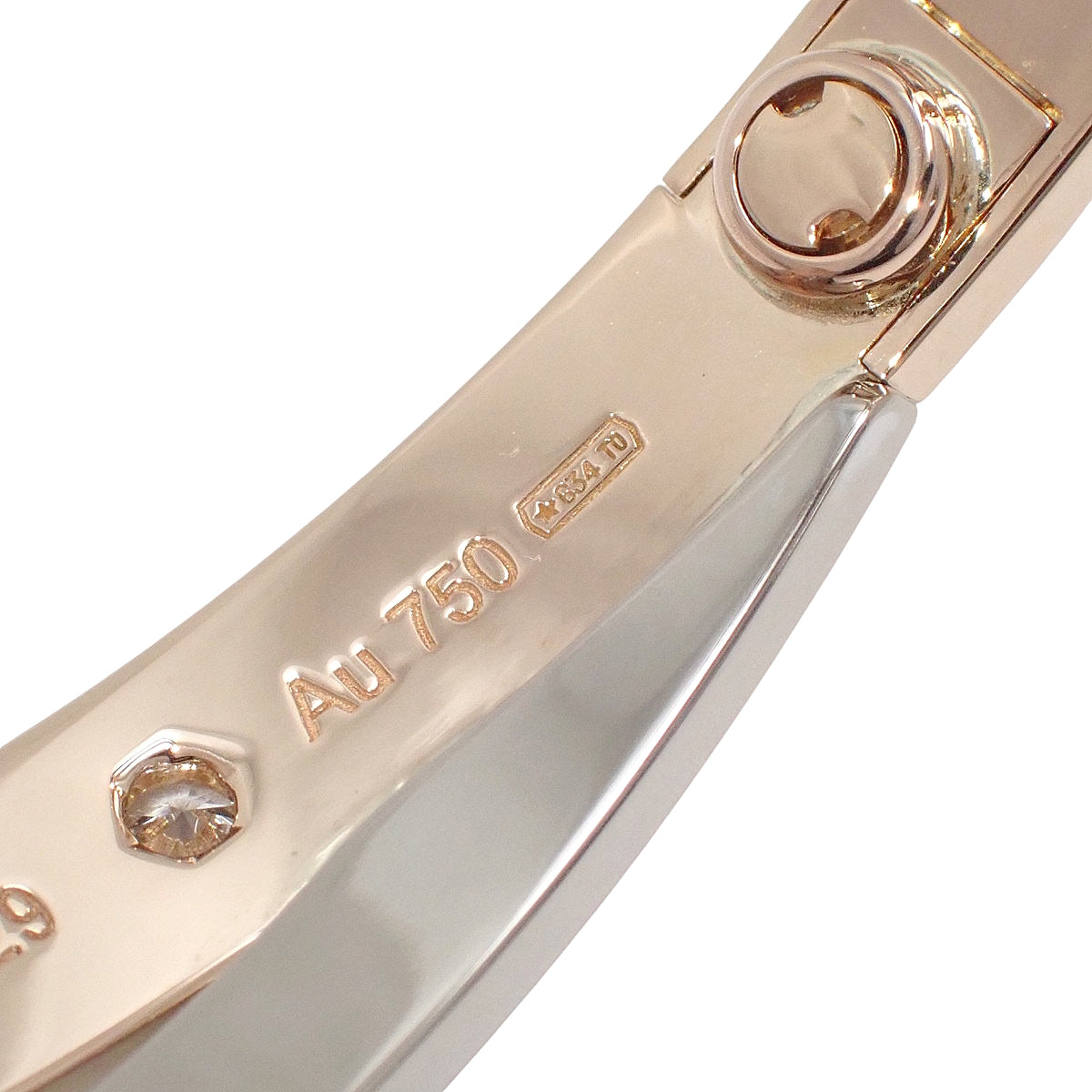 LOVE ブレスレット ダイヤモンド ピンクゴールド K18PG ホワイトゴールド K18WG 19 53.3g