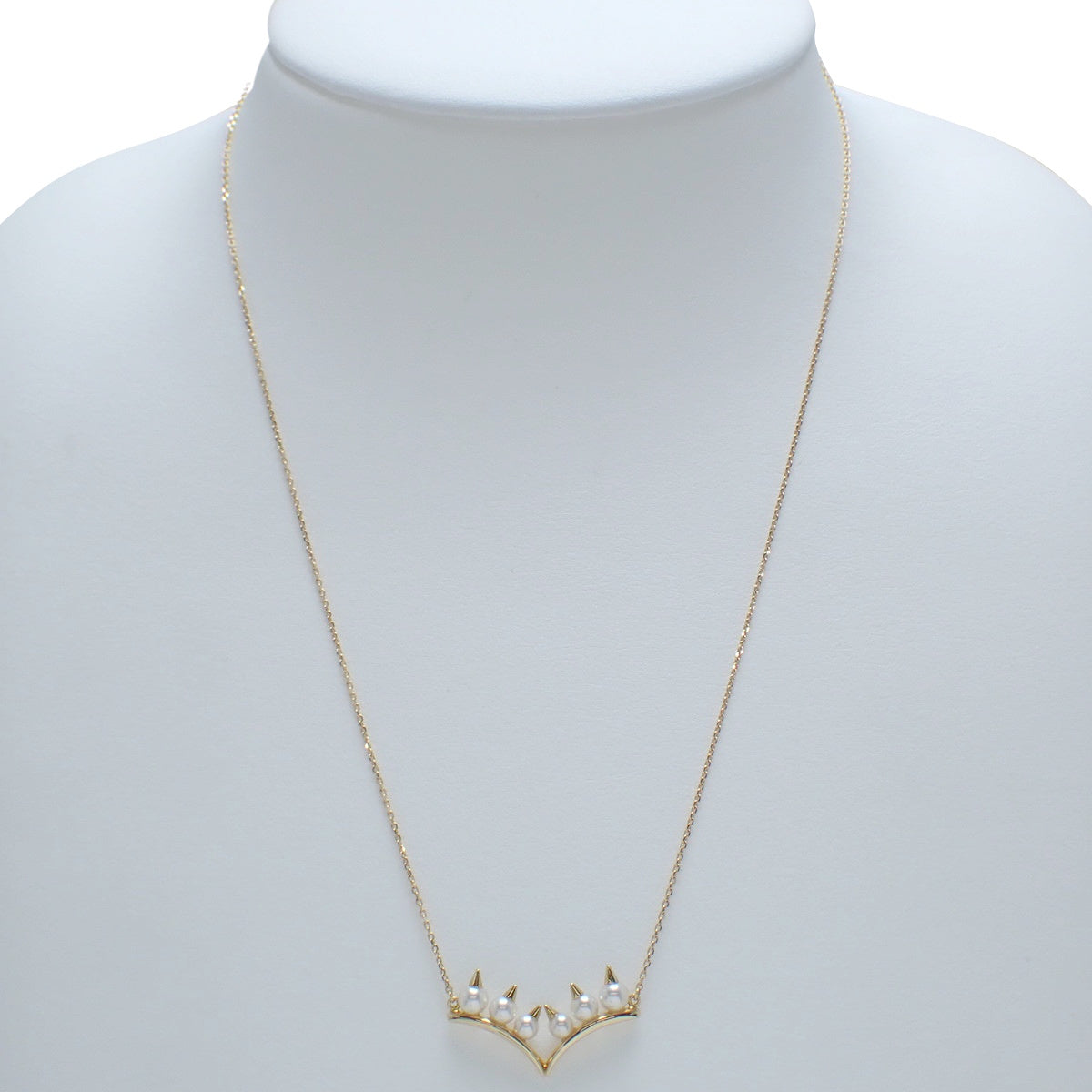 Danger Plus Necklace, Pearl, K18YG, 4.1g