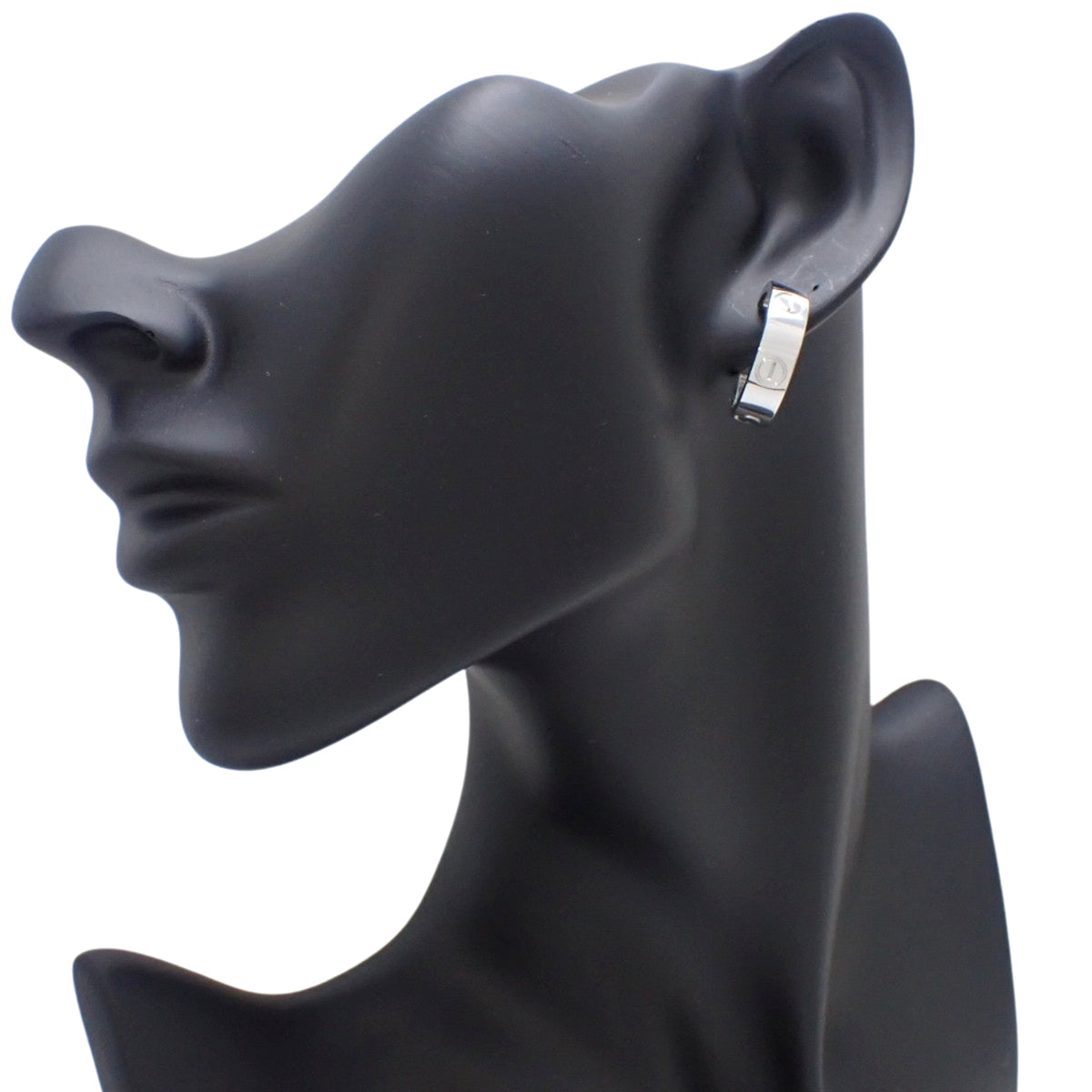 LOVE Earrings, White Gold K18WG, 9.0g