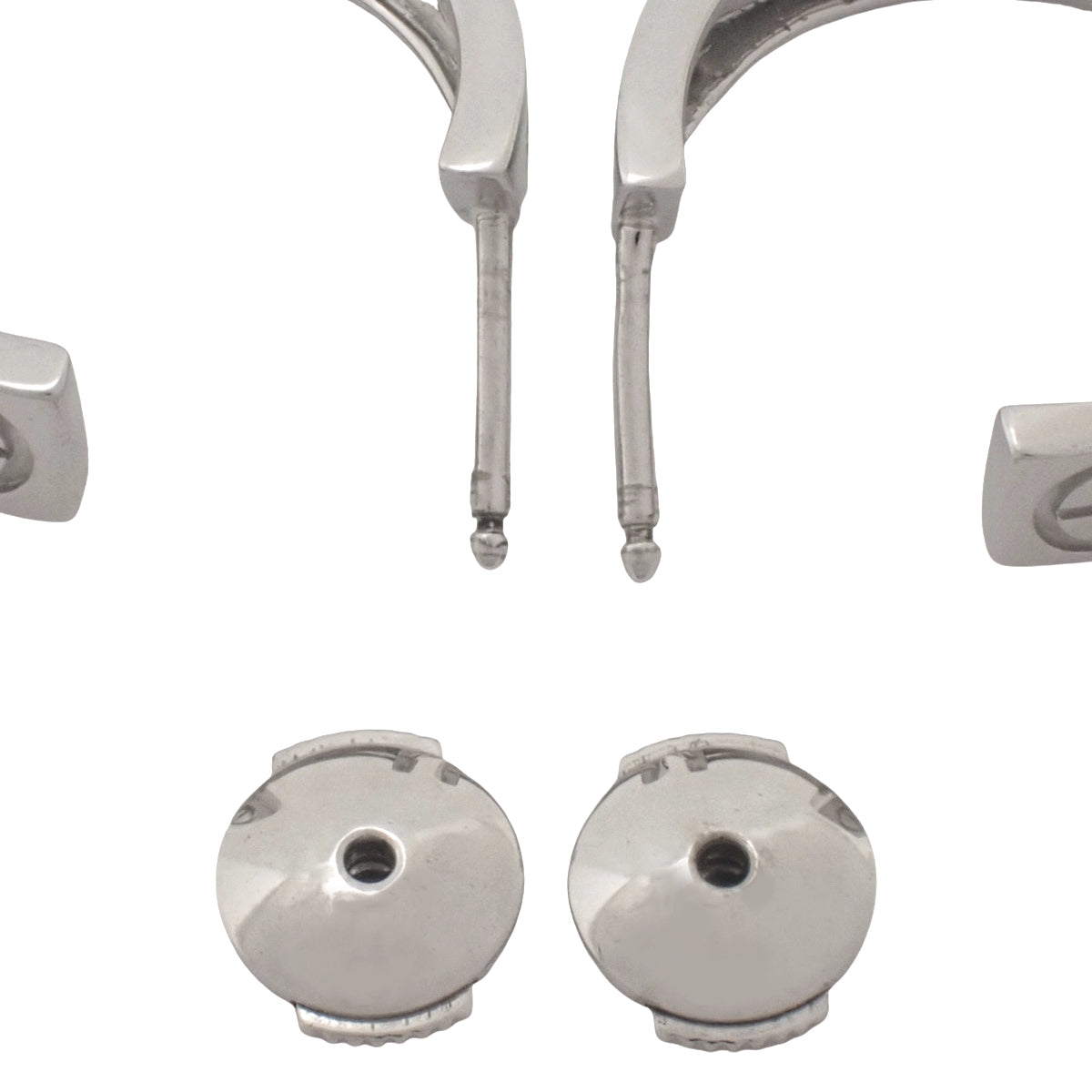 LOVE Earrings, White Gold K18WG, 9.0g