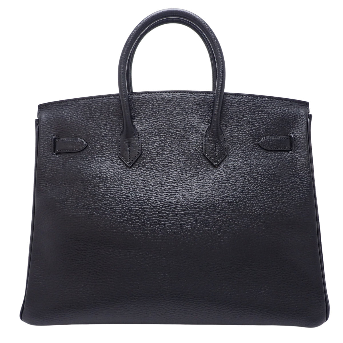 Birkin 35 Ardennes Black Gold Hardware Square F stamp