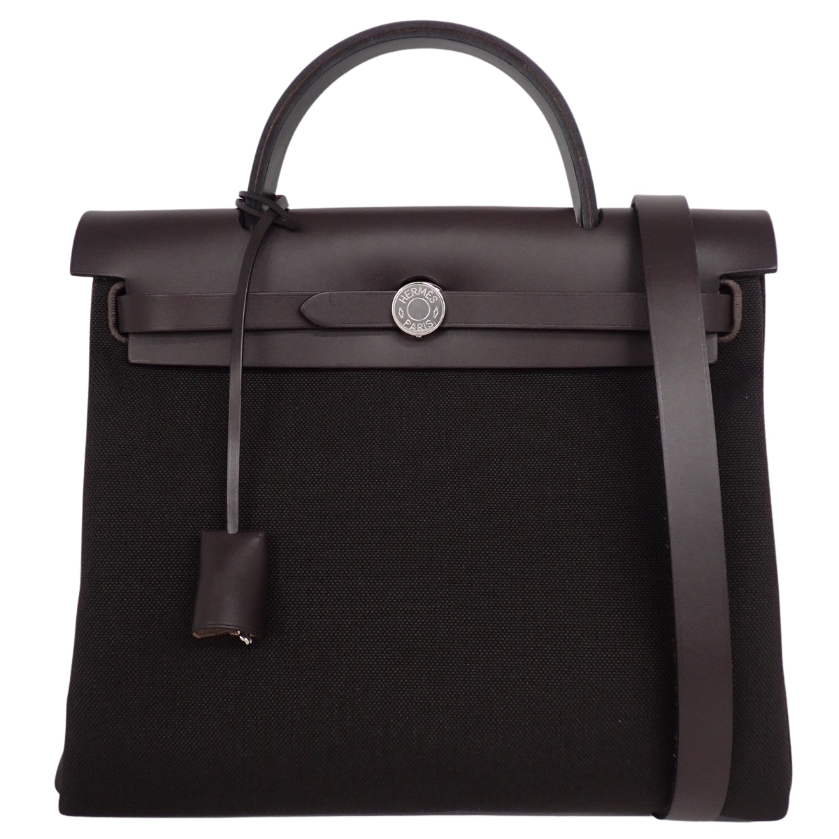 エールバッグジップPM トワルミリタリー ヴァッシュハンター カフェ シルバー金具 K刻印
