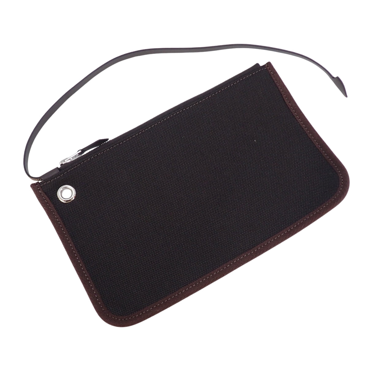 エールバッグジップPM トワルミリタリー ヴァッシュハンター カフェ シルバー金具 K刻印