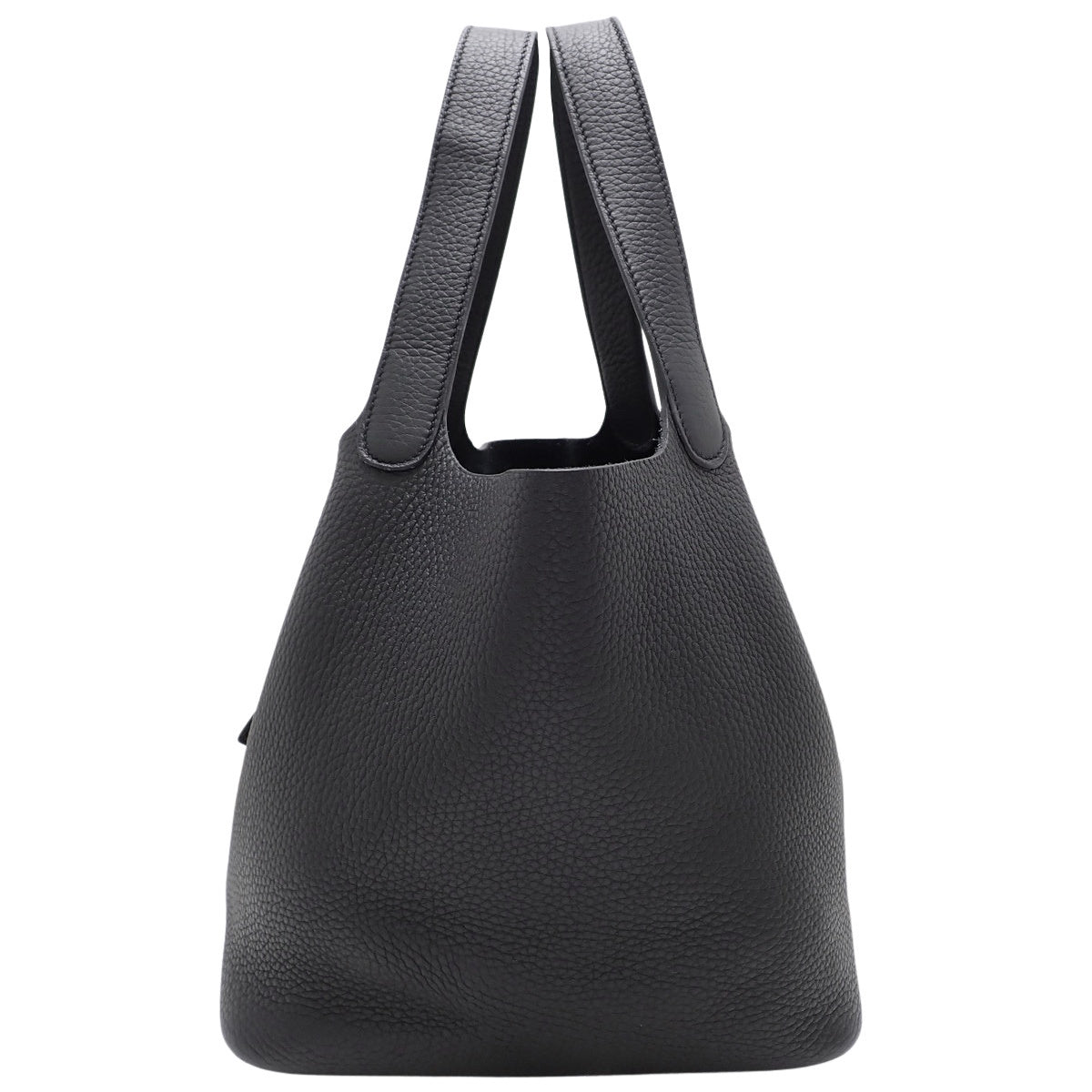 Picotin Lock MM Taurillon Clemence 黑色 银色五金 W刻印
