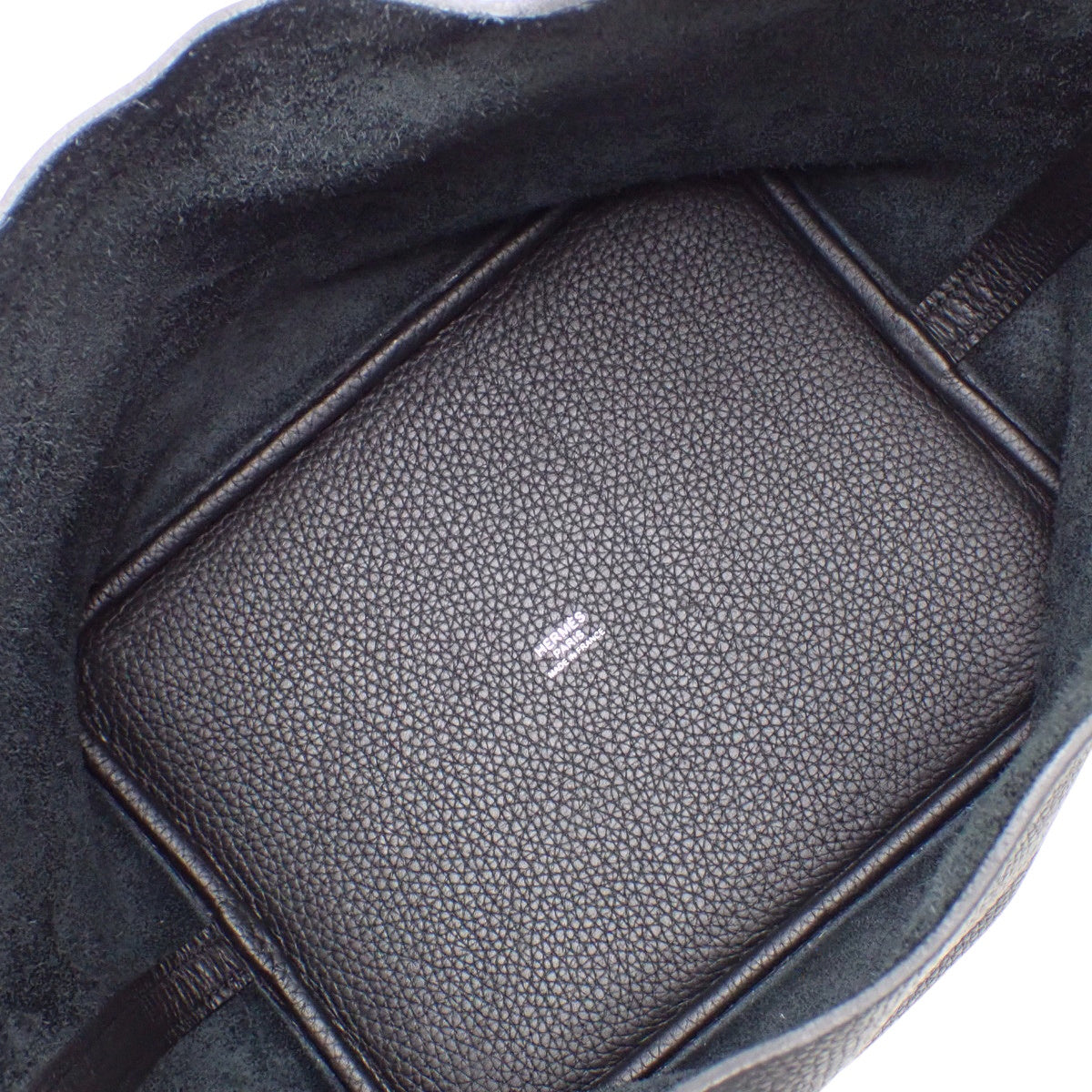 Picotin Lock MM Taurillon Clemence 黑色 银色五金 W刻印